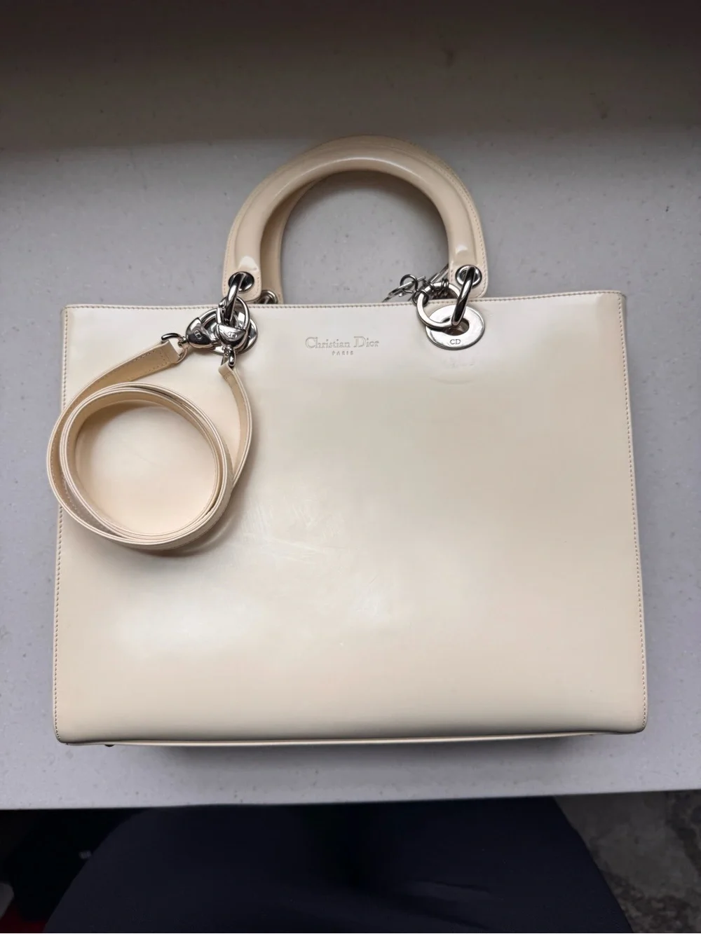 Vintage Lady Dior Bag Patent Large